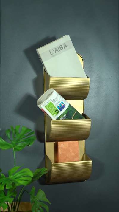 Upgrade your home decor game with our Golden Cascade Handcrafted Magazine Holder!#goldencascade #magazineholder #handcrafted #homedecor #organizeIinstyle #theartment#decorshopping