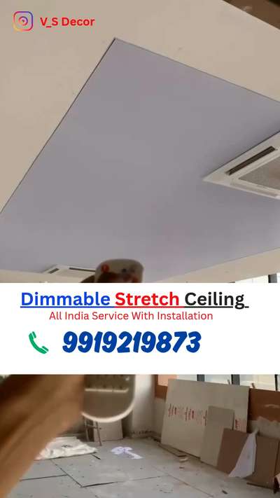 Dimmable stretch Ceiling 
pan india installation 
if want to do this ceiling then contact the screen number 📱💯