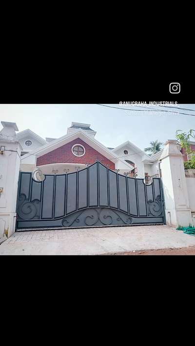 main gate @ vadakara edacheri ❤️ #maingates #gateideas #architecturedesigns #anugrahaindustrials #metalart