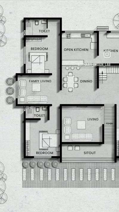 Modern Home Plan 🏡 4BHK | SINGLE STORY |

Design: @sthaayi_design_lab 

Ground Floor 
● Sitout 
● Foyer 
● Living 
● Dining 
● Family Living 
● Patio
● 1 Bedroom attached 
● 2nd Bedroom attached 
  with Dressing 
● 3rd Bedroom 
  attachedwith Dressing 
● 4th Bedroom attached 
● Open - Kitchen
● Kitchen 

.
.
.
#sthaayi_design_lab #sthaayi 
#floorplan | #architecture | #architecturaldesign | #housedesign | #buildingdesign | #designhouse | #designerhouse | #interiordesign | #construction | #newconstruction | #civilengineering | #realestate #kerala #budgethome #keralahomes #2399