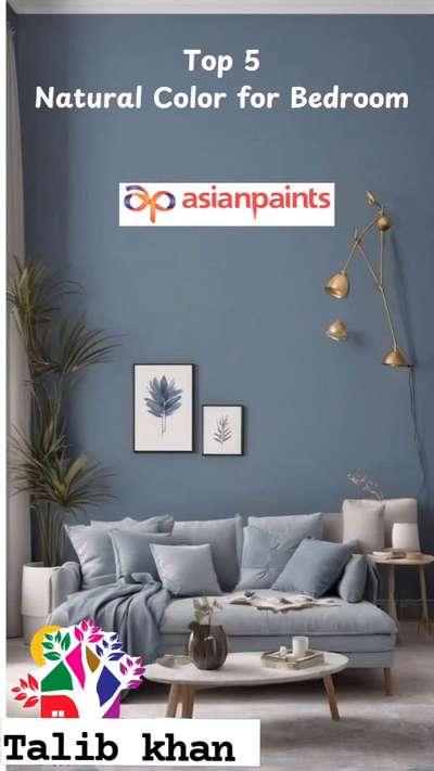 #top 5 natural color for  bedroom Asian paint #