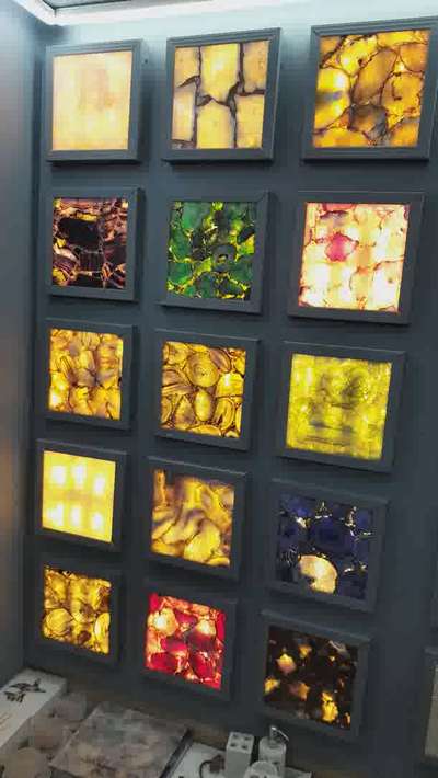 imported transparent stone with back light sample 15 different types