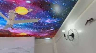 UV print stretch ceiling Italian fabric side in Mumbai