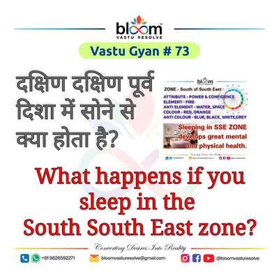 Your queries and comments are always welcome.
For more Vastu please follow @bloomvasturesolve
on YouTube, Instagram & Facebook
.
.
For personal consultation, feel free to contact certified MahaVastu Expert through
M - 9826592271
Or
bloomvasturesolve@gmail.com

#vastu 
#mahavastu #mahavastuexpert
#bloomvasturesolve
#vastuforhome
#vastuformoney
#vastureels
#health
#sse_zone
#vastulogy
#वास्तु
#vastuexpert
#दक्षिणदक्षिणपूर्वदिशा
#bedroom