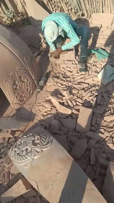 temple  top carving or construction