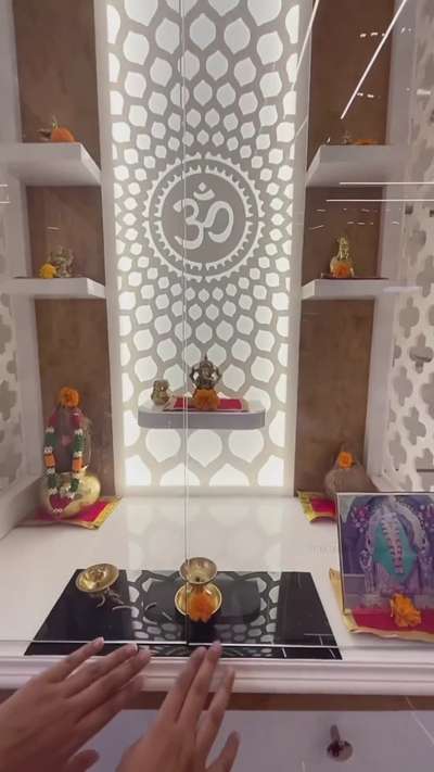 Beautiful temple with corian 
 #templedesing #Temble #corian #godtemple #InteriorDesigner