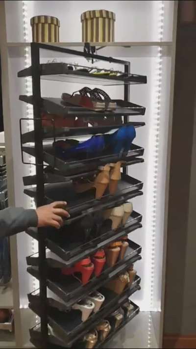 Hafele Pullout shoe rack 180° Roatatung, for up to 50 pairs of shoe

Black, 168cm height,80cm width, 36cm depth,2kg load bearing capacity per shelf.

0091 9496361476

 #hafele
 #shoe_rack
#modernhome
 #homeinterior
 #Architect
 #KeralaStyleHouse
 #Malappuram
 #perinthalmanna
 #Kozhikode
#eranankulam