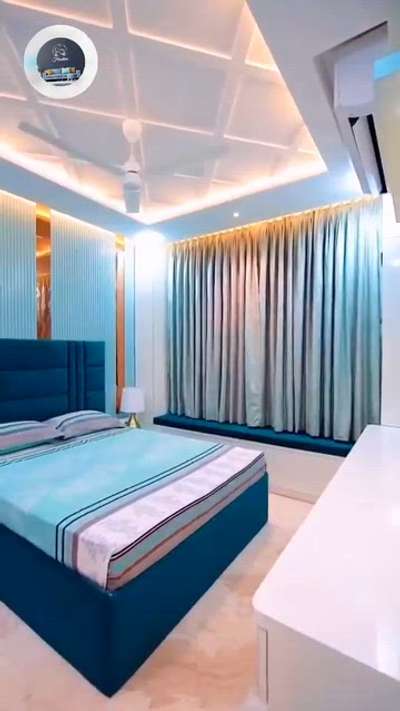 A cool and luxury bedroom design from DREAM HOME INTERIOR DECOR Rohtak Haryana 9499239962 #