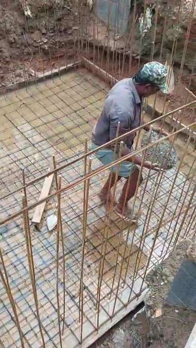 UG sump, Raft concrete is progressing at Chakkai, Trivandrum