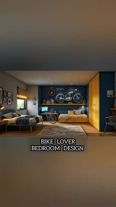 Bike lovers bedroom design Modern #house #interiordesign #kitchen